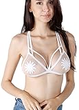Wink Gal Women Deep V Neck Cami Dasiy Thin Band Bralette Tops