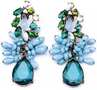 Wonderful Dream Fashion Brand Jewelry 2015 New Arrival Luxury Statement Blue Eggerated Droplets Dangle Earring For Women Accessories yjaliearings75