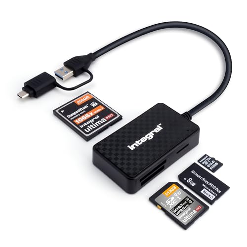 Integral Lettore di schede di memoria 4 in 1, adattatore... en promo sur Amazon