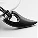 2 PCS Mens Stainless Steel Wolf Tooth Necklace Pendant with Free Cable Chain