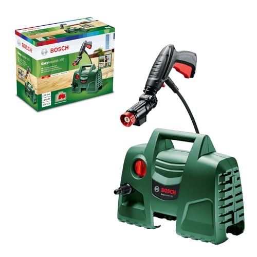 Bosch Home And Garden Bosch Nettoyeur Haute-Pression Easyaquatak 100 (Buse À 360° Avec Réservoir De Détergent, Tuyau De 5 M, Flexible De 3 M, Carton, 1100 W, Pression: 100 Bar, Débit Maxi: 270 L/H)