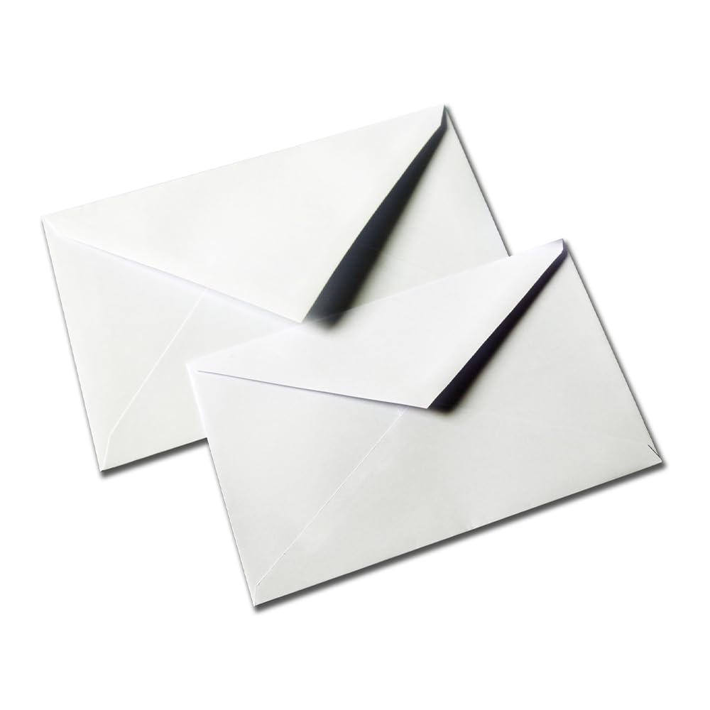 Blasetti Capitol Envelopes for Posting Letters, Greetings or Invitations, Pack of 500, White, Size 75 x 112 mm, Rubber Tip Flap