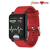 Fitness Tracker HR,Iswim Color Screen ECG PPG Smart Watch,IP67 Waterproof, Activity Tracker with Heart Rate Blood Pressure Calories Pedometer Sleep Monitor Call/SMS Remind for Smartphones