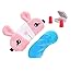 Pink Silk Eye Mask,3D Cute Rabbit Face Soft Eye Bags Cooling Down Adjustable Sleeping Blindfold With Free Ear Plugs For Kids Girls Adult for Yoga,Travel,Nap,Meditation,Blindfold(Inclulding Ice Bag)
