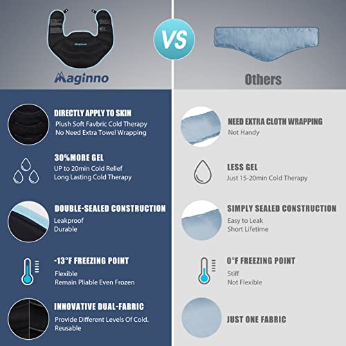 Maginno Neck Shoulder Ice Packs for Injuries Reusable,Gel Cold Pack
