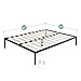 ZINUS Mia Metal Platform Bed Frame, Wood Slat Support, No Box Spring Needed, Easy Assembly, Black, King