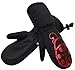 ANDORRA Kids Premium Weather-proof Thinsulate Snow Mittens, Ladybird Print,XS,Black/Ladybird