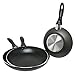 Lux Decor Collection Aluminum Nonstick Frying Pan Set - 3 Piece (8 Inches, 9.5 Inches, 11 Inches) - Fry Pan Cookware Set - Non stick Skillet Set- Kitchen Pans- Dishwasher Safe