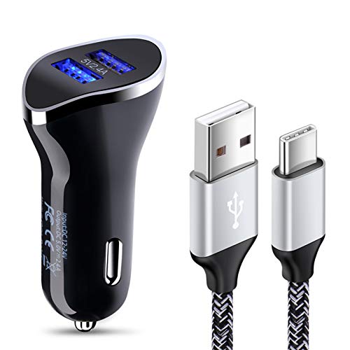 Type C Car Charger with USB C Charging Cable Compatible for