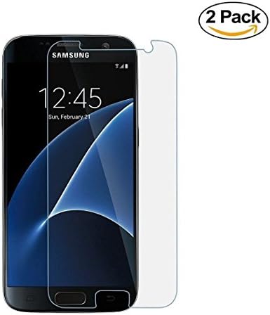 [Glass Protector + TPU Bumper Case] Galaxy S7 Screen Protector, [2 Pack] YUELAN 9H Tempered Glass Screen Protectors for Samsung Galaxy S7 HD Clear Protector Film with Additional Clear TPU Bumper Case