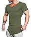 COOFANDY Men's Workout Tee Short Sleeve Gym Training Bodybuilding Muscle Fitness T Shirt (Large, Olive Green)