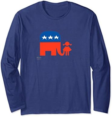 Unisex Ann Telnaes: GOP Needs to Change Logo Long Sleeve T-Shirt Large Navy