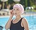 Long Hair Swim Cap - Swimming Caps for Women Men - Extra Large Swim Caps - Premium Waterproof Silicone Swim Cap - Dreadlocks - Suits Recreational Swimmers (Rose Quartz L)