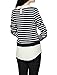 Allegra K Woman Striped Point Collar Long Sleeves Layered Tunic Shirt