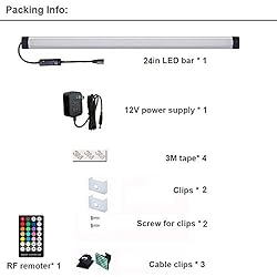 LAIFUNI Dimmable Under Cabinet Lighting, RGB LED