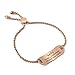 BBX JEWELRY Medical Alert ID Bracelets Rose Gold for Women Girls Adjustable Length 5-8.5 inches