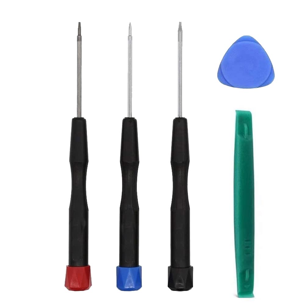 Fongmore P2 P5 P6 0.8mm 1.2mm 1.5mm TS1 TS4 TS5 Pentalobe Five-Star Screwdriver for iPhone MacBook Pro, Air Retina Assembly with Pry Tools