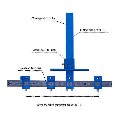 Wecando Punch Locator Drill Guide Sleeve Cabinet Hardware Jig Wood Drilling Dowelling Hole Saw Master System for Installation of Handles, Knobs on Doors and Drawer Pull