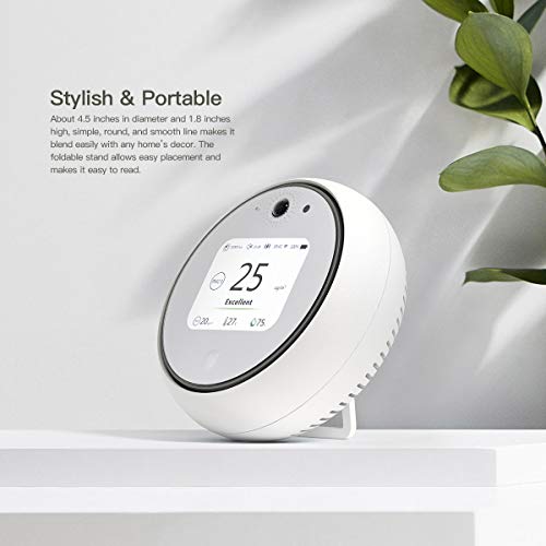 Koogeek Air Quality Monitor, Indoor Air Quality Tester PM2.5/PM10 Temperature Humidity Test