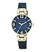 Anne Klein Women's 10/9168BMDD Gold-Tone and Dark Blue Denim Strap Watch
