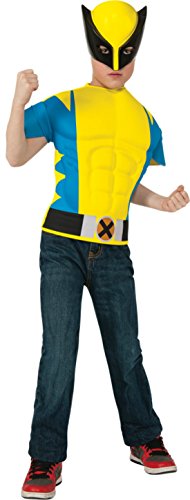 Boys Wolverine Shirt Kids Child Fancy Dress Party Halloween Costume