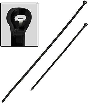 50-pack 12-inch Long Black Nylon Cable Ties with X-Strong Stainless Steel Lock