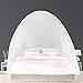EVEN NATURALS Luxury Pop Up Mosquito Net Tent, Large: for Twin to King Size Bed, Extra Fine Holes, Canopy with Lace, Folding Design with Bottom, 2 Entries, Easy to Install, Storage Bag, No Chemicals