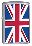 Zippo Lighter: United Kingdom Flag - Street Chrome