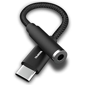 USB-C naar 3,5 mm hoofdtelefoonaansluiting, BENFEI HiFi-kwaliteit audioadapter [Hi-Fi/DAC-chip] Aluminiumlegering…