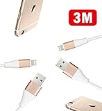 iPhone lightning cable, OTISA [2-Pack 10Ft Gold] High Speed Heavy Duty Extra Long iPhone Charging Cable Sync Cord for Apple iPhone 6s/6/5, iPad Air/Mini,iPod Nano/Touch, Compatible with iOS9.3.3