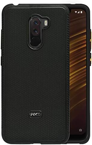 ECellStreet® Comfort Grip Feel Pure View Design Soft Back Cover Shock Proof Protective Case for Xiaomi Poco F1 - Black