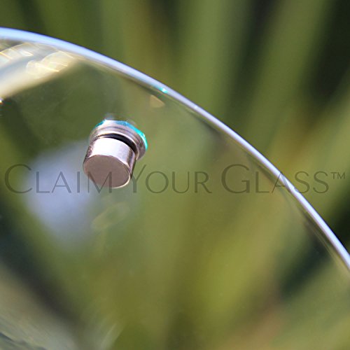 SWAROVSKI CRYSTAL Magnetic Wine Glass Charms (Set of 12) by Claim Your Glass - Premium Drink Markers for Wine, Champagne, Beer, Cocktail Glasses - Includes Storage Case + Spare Magnet