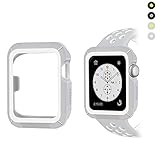 OULUOQI Apple Watch Case 42mm, 2 colors Design [Patent Pending], Shock-proof and Shatter-resistant Protective iWatch Case for Apple Watch Series 2, Series 1, Nike+, Sport, Edition- Gray / Silver