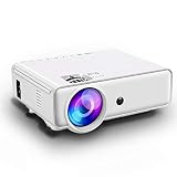 Projector,PoFun (2019 Upgrade) +50% Lumens Mini Portable Projector,LED Full HD Office Projector with 150''Display for Fire TV Stick,HDMI,VGA,AV,SD