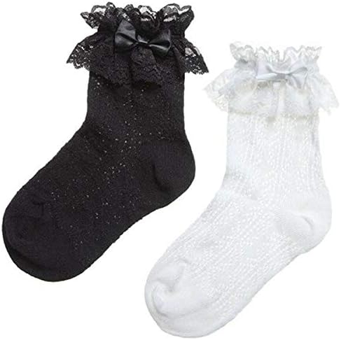 Amazon 子供服 靴下 2足セット ソックス フォーマル キッズ 黒 白 通学 スクール 中学生 高校生 受験 面接 冠婚葬祭 卒業式 入学式 女の子 子供用 リボン風ソックス 9 12cm 靴下 通販
