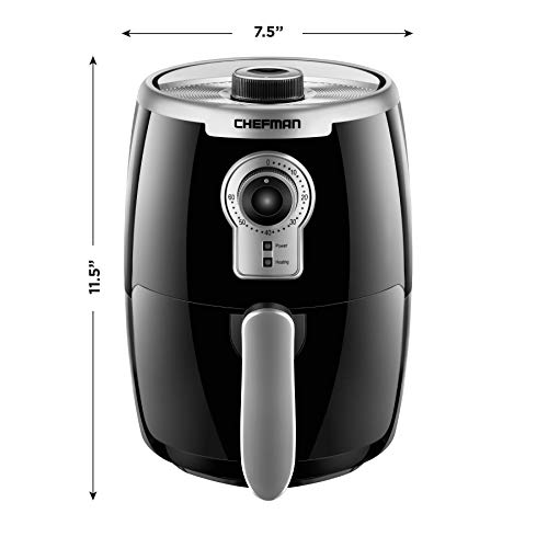 Chefman Small Compact Air Fryer Healthy Cooking, 2 Qt Nonstick, User