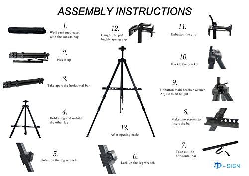5 T+Sign+Aluminum+Adjustable+Table+Top+Painting