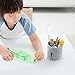 RyanLemon Elephant Toothbrush Holder for Toddler, Suction Cup Cute Toothbrush Holder for Kids, for Bathroom, with 3 Slots and 1 Hook, Grey