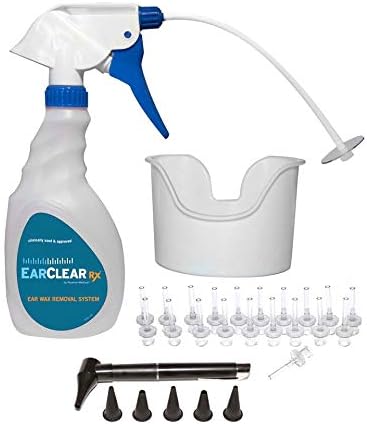 EarClear Rx Flexible Tip Ear Cleaning Kit with Otoscope Penlight, Basin and 20 Disposable Tips