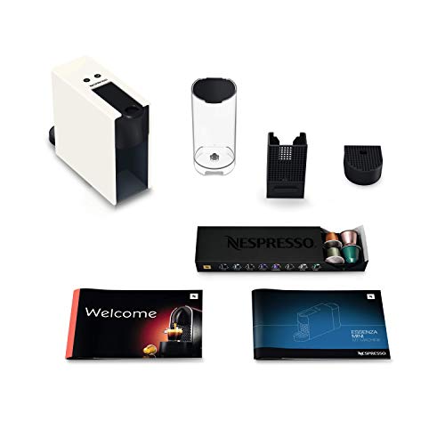 Nespresso von Krups Essenza Mini, 1200 W, schwarz Essenza, Mini mit Aeroccino 20.4 x 8.4 x 33 cm weiß – Bild 7