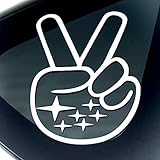 Byzee Subaru Peace Sign Sticker Vinyl Subie Wave Window Decal 5