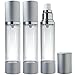 JUVITUS (3 Pack) 1.7 oz Airless Spray Plastic Bottle Silver Matte