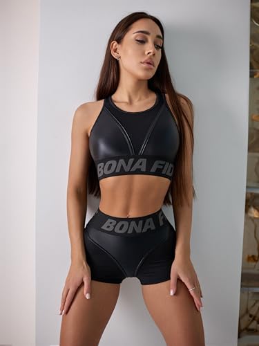 Bona Fide Women's Biker Taille Shorts with Push-Up Effect – Firming Shorts for Fitness and Training
