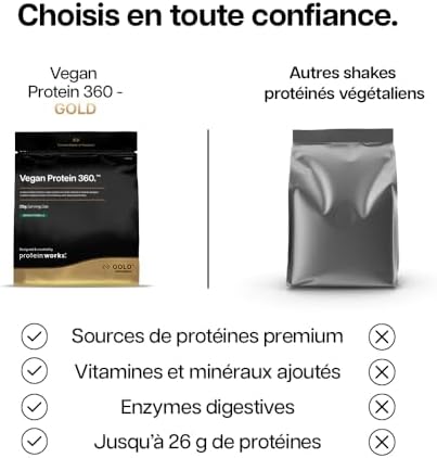 Protein Works | Vegan Protein 360 - Gold, Crème Vanille, 2kg
