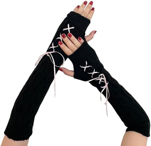 POHADON Fairy Grunge Gloves Alt Emo Goth Accessories Fingerless