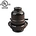 SooFoo E27 Medium Light Socket, Metal Shell Edison Retro Pendant Lamp Holder For Lamp Socket And Fixture Replacement, Industrial Vintage DIY Projects, 6 Pack (Plastic)