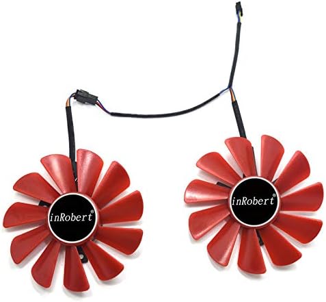 inRobert FDC10U12S9-C Video Card Fan Replacement Red Fan for XFX RX 570 RS Graphic Card RX570 Cooler