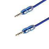 Asamoom 3.5mm Aux Cable Male to Male Stereo Audio Cable (1m) for Headphones iPods iPhones iPads Speaker Car Stereos (Blue)