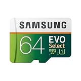 Samsung EVO Select 64GB microSDXC UHS-I U1 100MB/s Full HD & 4K UHD Memory Card with Adapter (MB-ME64HA) (Tamaño: 64 GB)