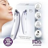 Blackhead Remover Vacuum Suction Electric Tool – Professional Microdermabrasion Machine Blackheads Extractor Removal Pimple Kit– Best Deep Pore Minimizer Cleanser Comedone